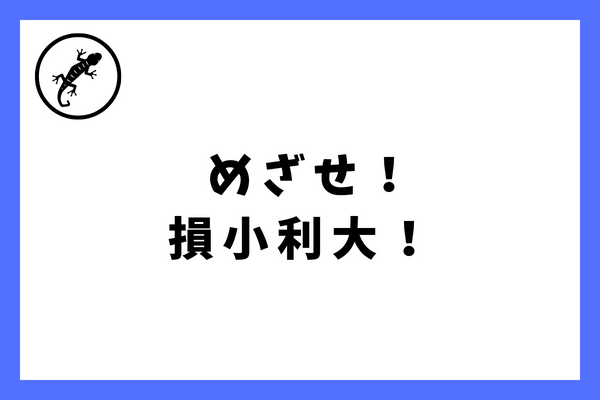 利益を伸ばして損小利大を実現するためのエントリー